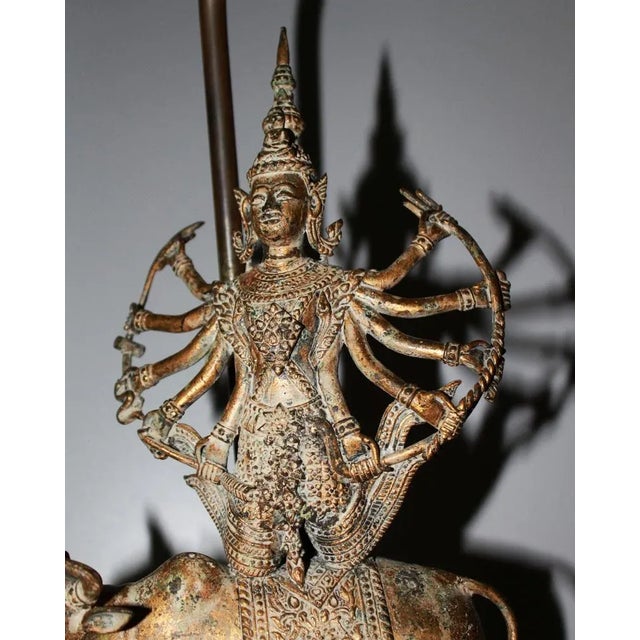 Bronze Shiva Table Lamp For Sale - Image 5 of 13