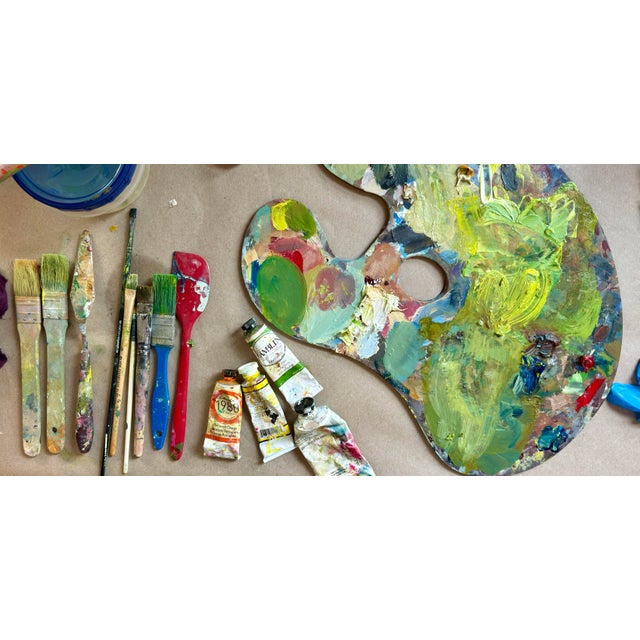 Contemporary Original Abstract Landscape Painting Titled 'Seeds of Change' For Sale - Image 3 of 4