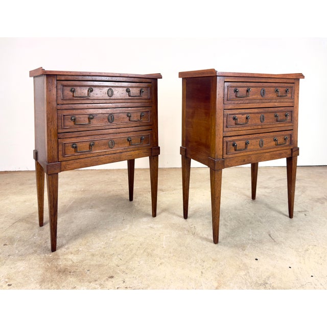 French Early 20th Century French Louis XVI Style Nightstands Side Tables, Italy For Sale - Image 3 of 12