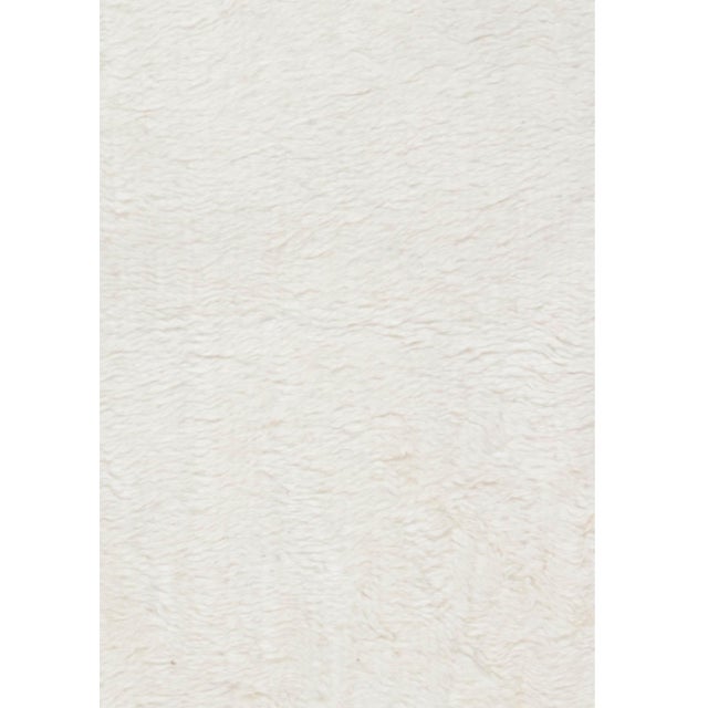 Early 21st Century Minimalist White Moroccan-Inspired Wool Rug by Doris Leslie Blau For Sale - Image 5 of 6