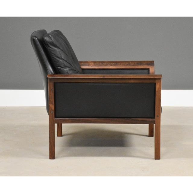 Vatne Møbler 1960s Knut Saeter Black and Rosewood Lounge Chair For Sale - Image 4 of 10