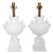 1950s White Plaster Table Lamps in the Style of Dorothy Draper For Sale