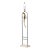 Vintage Sculptural Postmodern Brass Bird Floor Lamp in Steel & Travertine For Sale