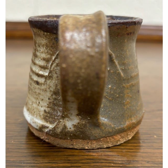 Traditional Vintage 1979 Handmade Studio Art Pottery Coffee Mug Tea Cup For Sale - Image 3 of 7