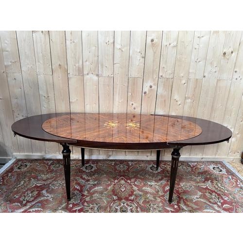 Louis XVI Style Oval Dining Table For Sale - Image 5 of 8
