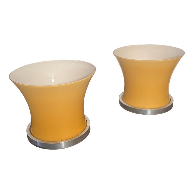 Vintage Glass Table Lamp, 1970s For Sale