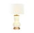 Contemporary Matthew Izzo Home Catalina Trail Handpainted Tole Table Lamp With Gold Accents and Cream Shade For Sale - Image 3 of 3