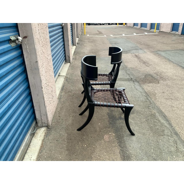 Mid-Century Modern Mid Century Modern Style Klismos Chairs - a Pair For Sale - Image 3 of 7