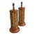 Vintage Bamboo and Woven Rattan Coastal Table Lamps - a Pair For Sale