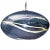Orbit Pendant Light from the Vista Swirl Collection in Steel Blue For Sale In New York - Image 6 of 6
