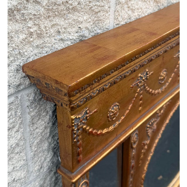 Antique Reproduction Neoclassical Regency Carved Gilt Mirror For Sale In New York - Image 6 of 8