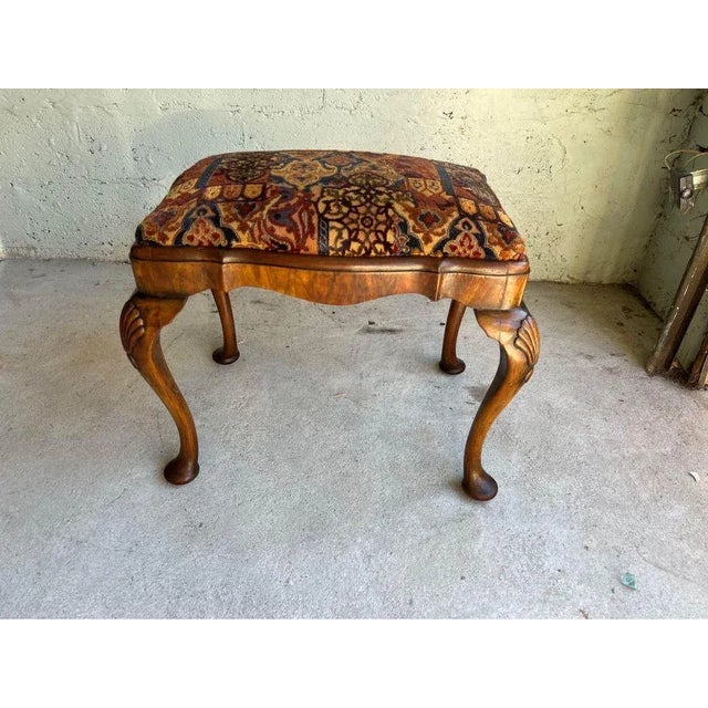 Early 20th Century 20th Century French Provincial Style Walnut Footstool or Ottoman For Sale - Image 5 of 17