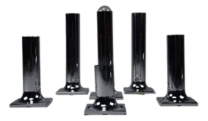 Chroome Ceiling Lamps attributed to Rolf Krüger for Staff, 1960s, Set of 6