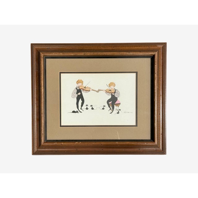 Folk Art P. Buckley Moss, Framed Folksy Artwork Print, Usa, 1979 For Sale - Image 3 of 7