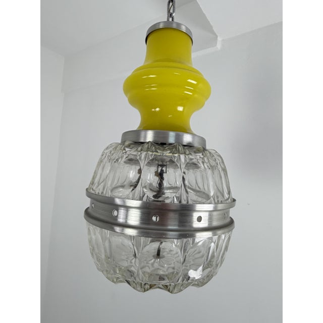 Space Age Pendant Lamps in Yellow Murano Glass, 1970s, Set of 2 For Sale - Image 13 of 15