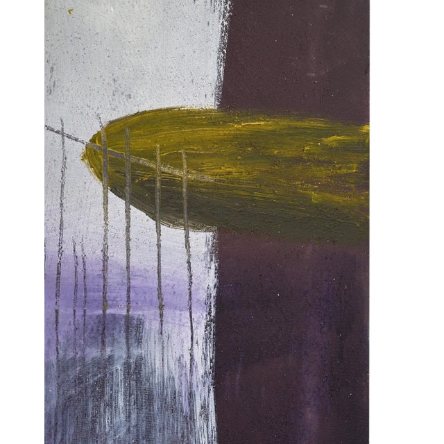 Textile “Di Stelle Cadenti” Italian Mid-Century Painting For Sale - Image 7 of 9