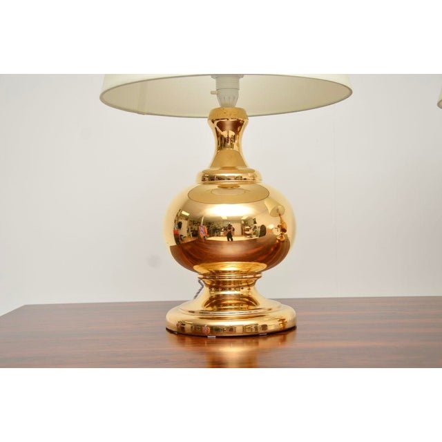 Cream Vintage Italian Ceramic Table Lamps, 1960, Set of 2 For Sale - Image 8 of 13