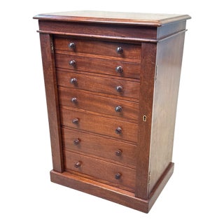 Miniature Wellington Chest of Drawers in Mahogany, 1880s For Sale