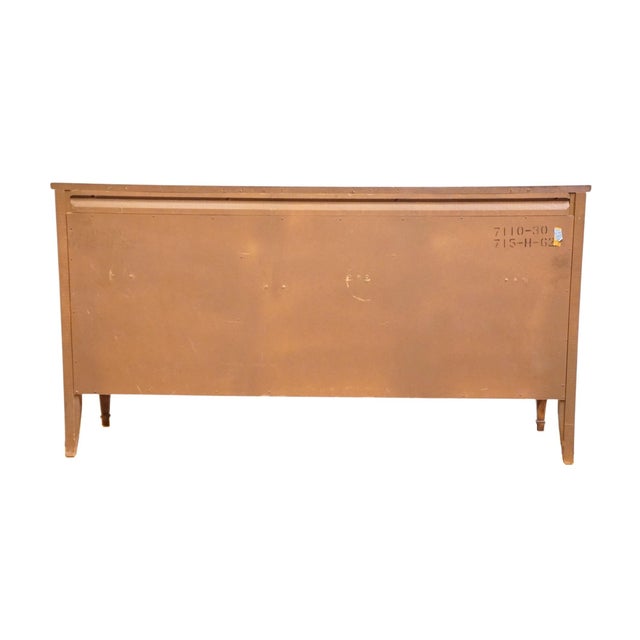 Thomasville Furniture Solid Walnut French Regency Style 62" Triple Dresser 7110-30 For Sale - Image 10 of 13