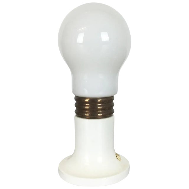 Small Italian Modernist Glass Bulb Table Lamp, Italy, 1970s For Sale