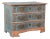 Late 18th Century Danish Pine Original Blue Painted Chest of Three Drawers For Sale