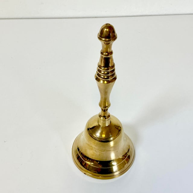 1970s Mid-Century Brass Dinner or Front Desk Chime Bell Decorative Object. For Sale - Image 6 of 12
