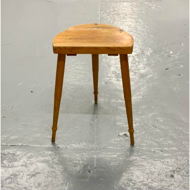 Highly decorative tall stool in solid pine. Made by a Danish cabinetmaker in 1960s. This modern stool will fit in many...