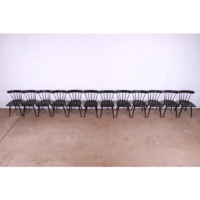 Mid-Century Modern Paul McCobb Planner Group Mid-Century Modern Spindle Back Dining Chairs, Set of Twelve For Sale - Image 3 of 13