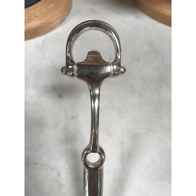 Metal Vintage Silver Plated Equestrian Letter Opener, Italy, 1980s For Sale - Image 7 of 10