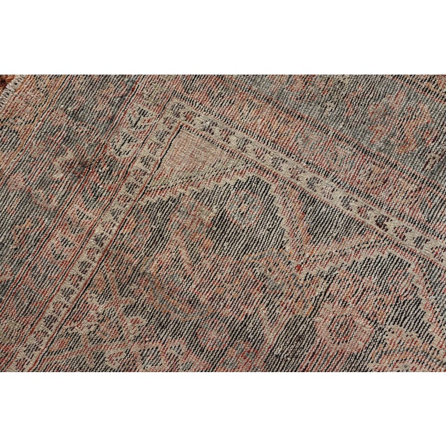 Brown Antique Persian Bidjar Rug With Intricate Floral Medallion 8'9 X 11'5 For Sale - Image 8 of 8