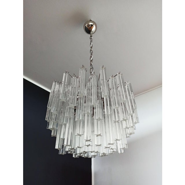 Vintage Murano Glass Quadriedri Chandelier, 1990s For Sale - Image 14 of 18