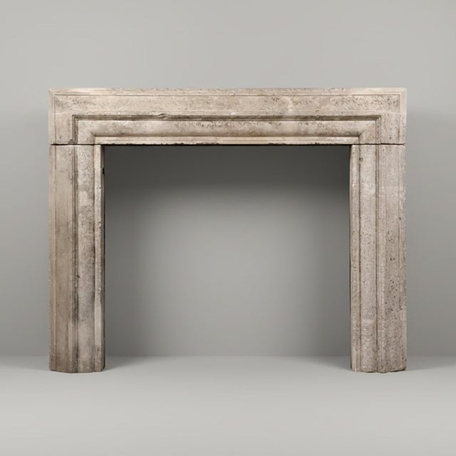 Antique Italian Limestone Fireplace Mantel with Bolection Profile, 1600s For Sale - Image 17 of 17
