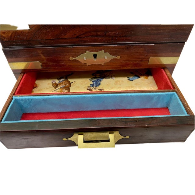 Art Deco Antique campaign box/ jewelry box For Sale - Image 3 of 4