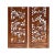 Brown 4 Pcs Chinese Brown Stain Lotus Pond Ducks Fishes Wood Panel Floor Screen For Sale - Image 8 of 9