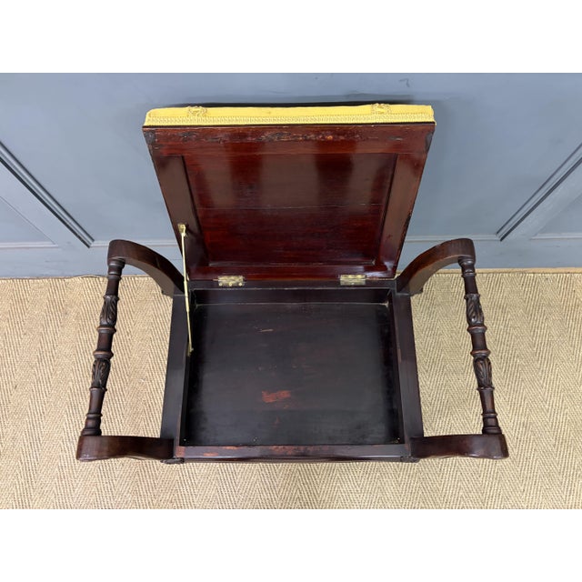 Antique Mahogany Piano Stool, 1895 For Sale - Image 10 of 16