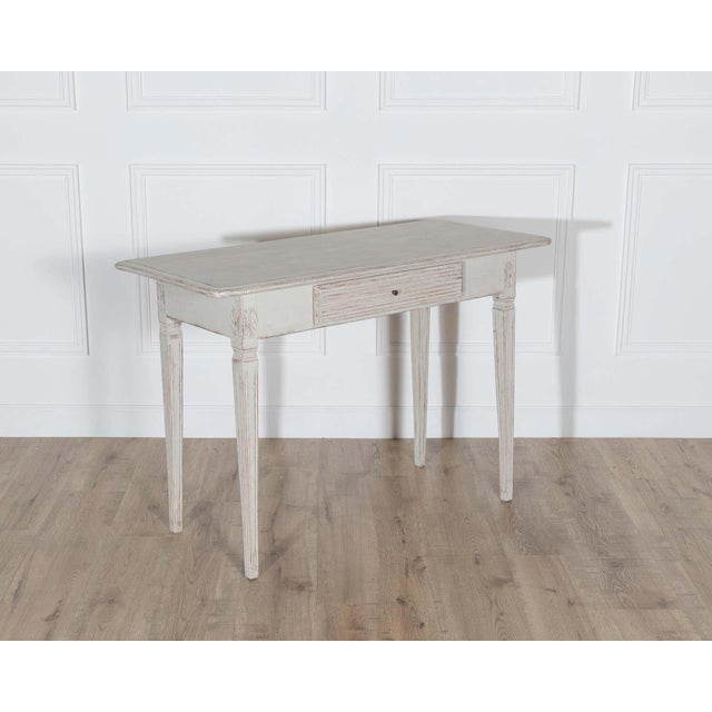 Swedish Gustavian Painted Side Table, 19th Century For Sale - Image 4 of 8