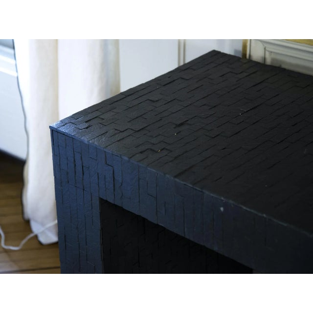 Slate Console Table by Etienne Allemeersch, 1970s, in Flawless conditions. Designed 1970 to 1979 I have official proof of...