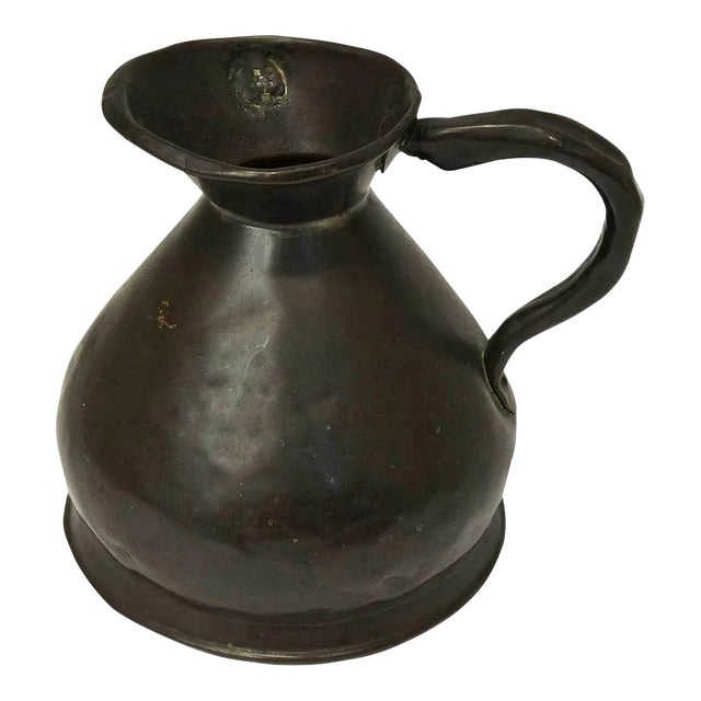 Small English Georgian Farrow and Jackson Copper Half Gallon Ale Jug For Sale