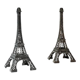 Metal Eiffel Tower Decoration, a Pair For Sale