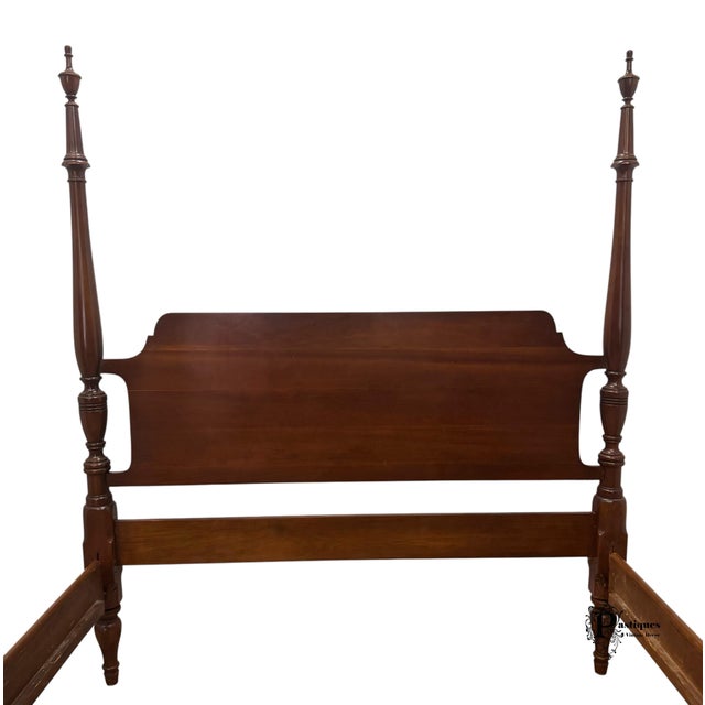 Vintage Traditional American Style Full Size Four Poster Bed by Link Taylor featuring High Quality Mahogany Construction,...