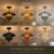 Metal Antique Brass Flush Mount Ceiling Light, Handmade Brass Flower Petal Ceiling Fixture, Art Deco Ceiling Lamp for Bedroom Hallway Dining Room 18x30 For Sale - Image 7 of 13