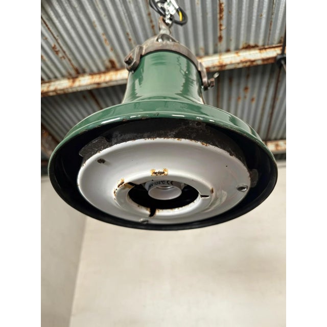 Large Vintage Industrial Factory Light by Simplex, 1940s For Sale - Image 6 of 11