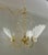 1980s Vintage Brass and Silver Three-Light Shell Chandelier, 1984 For Sale - Image 5 of 7