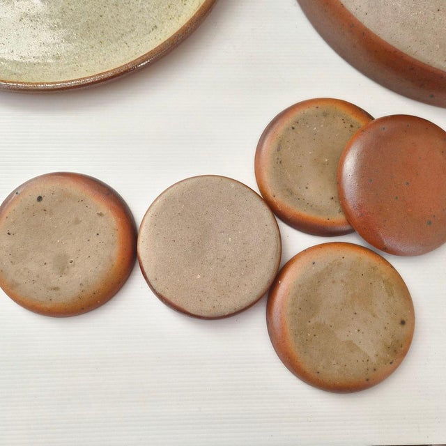 Vintage Pyrite Stoneware Serving Platter from La Borne, 1970s, Set of 2 For Sale - Image 10 of 15