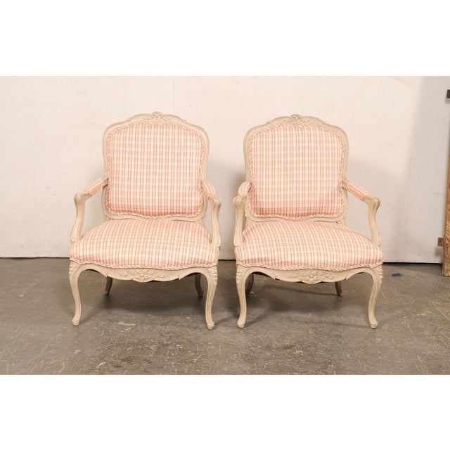 Mid 20th Century French Pair of Louis XV Style Fauteuils For Sale - Image 13 of 13