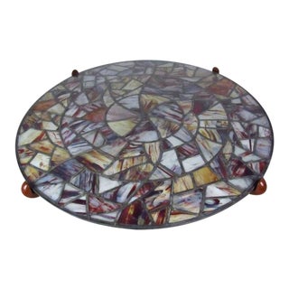 Walker Weed Stained Glass Coffee Table For Sale