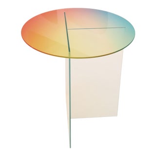 Cosmos Side Table with Modern Glass Design For Sale