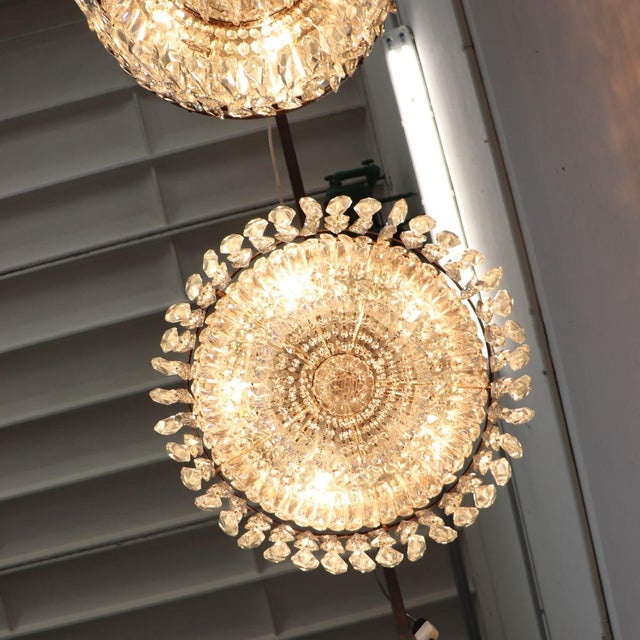 Chandeliers with Large Crystal Drops, Set of 3 For Sale - Image 4 of 18