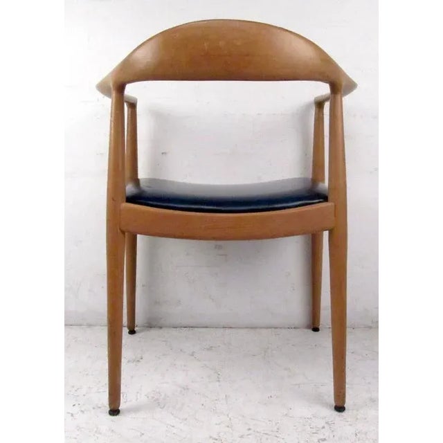 Vintage Wishbone Style Armchair For Sale In New York - Image 6 of 9