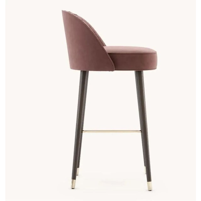 Contemporary Camille Bar Chair with Metal Cups by Domkapa For Sale - Image 3 of 6
